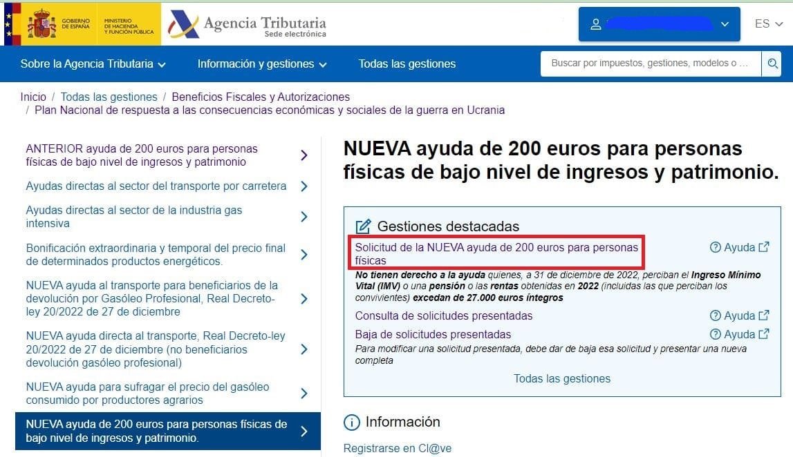 Como solicitar la nueva ayuda de 200 euros - Contafacil
